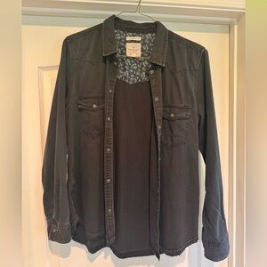 American Eagle Outfitters Black Button Up
